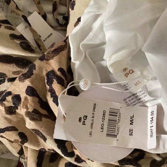 New. PQ leopard midi dress/coverup. M/L. Retails 154 - Picture 10 of 10